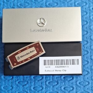 Mercedes Benz Burlwood Money Clip NEW With Original Gift Box